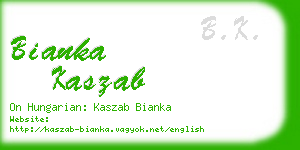 bianka kaszab business card